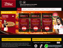 Tablet Screenshot of pizzaparty-tomasso.com.ar
